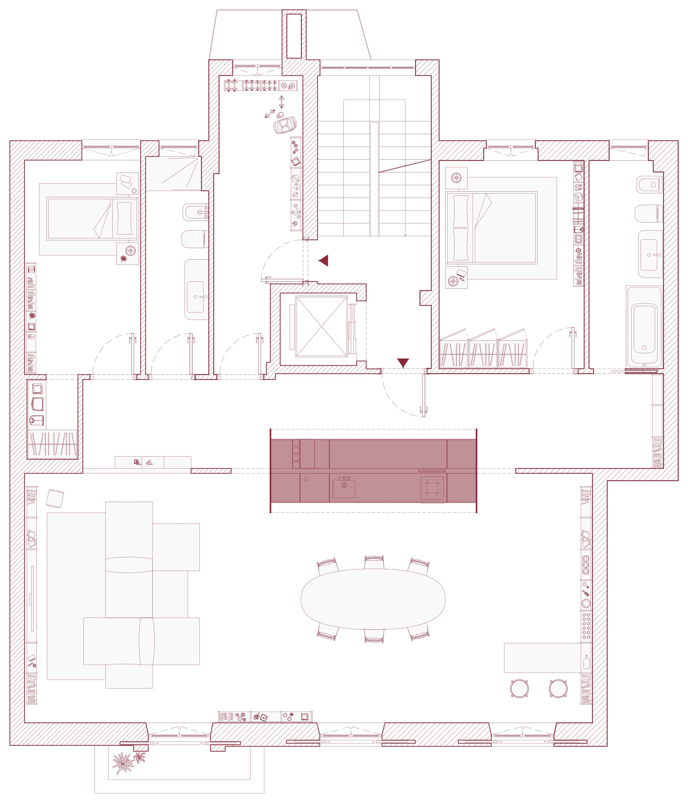 The IE Series — apartment plan with the compact module
