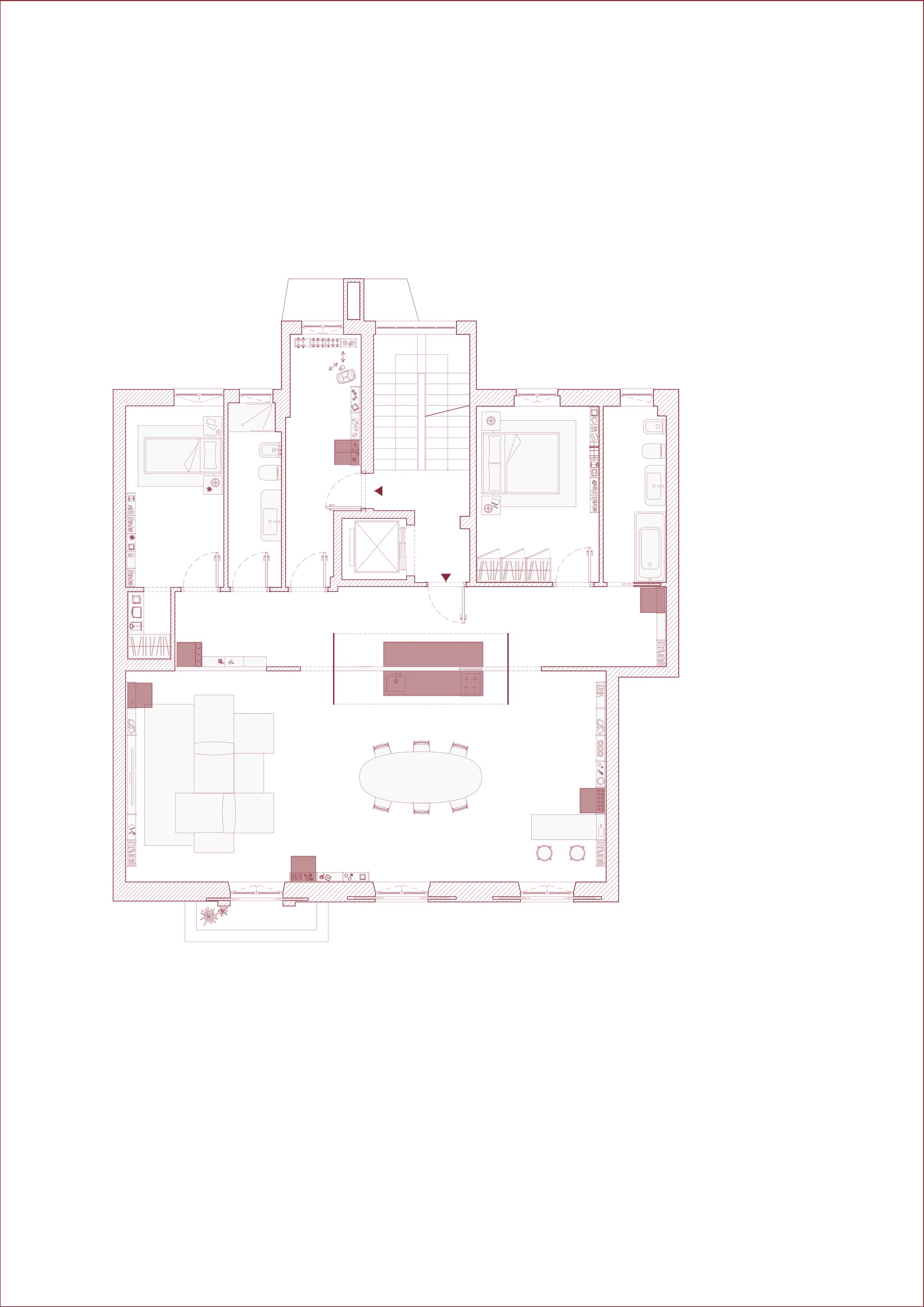 The IE Series — apartment plan with the exploded module