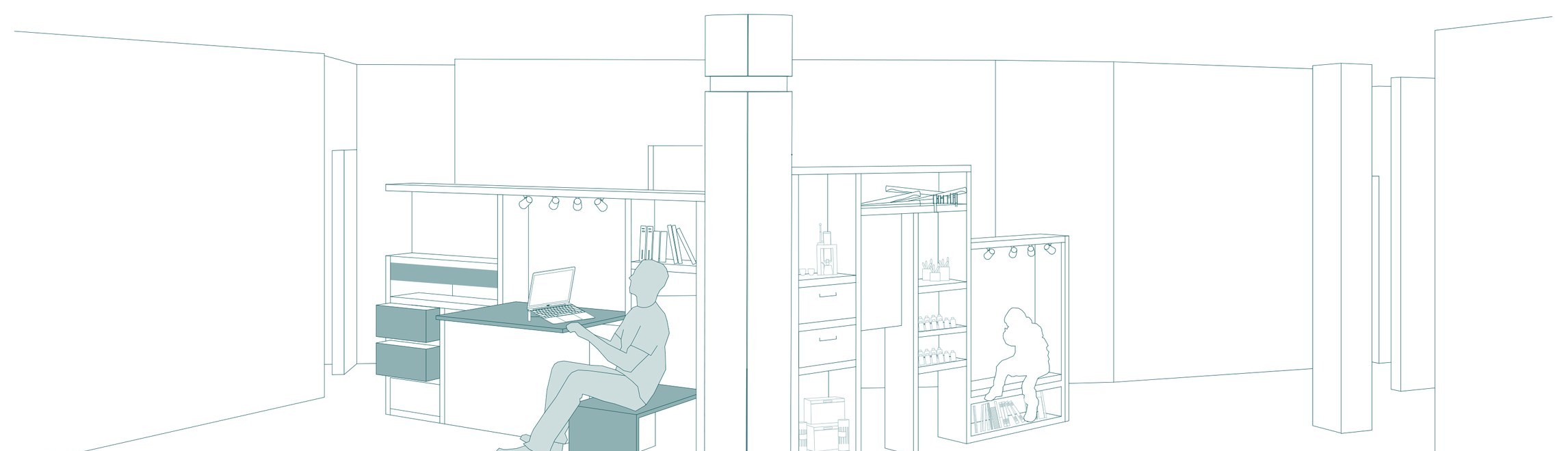 On/Off Line — section with the workstation seated