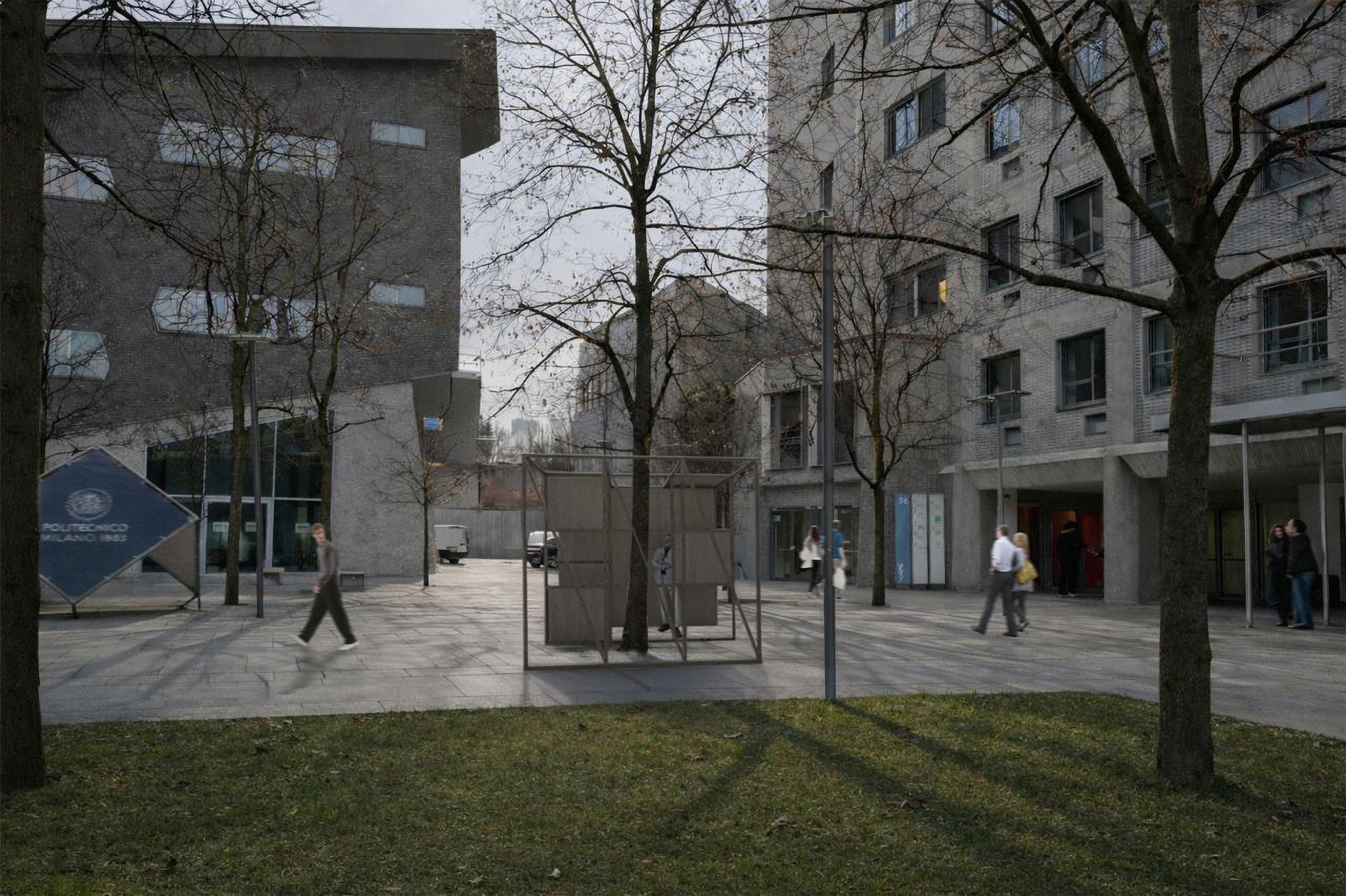 Padiglione — side view in the campus context