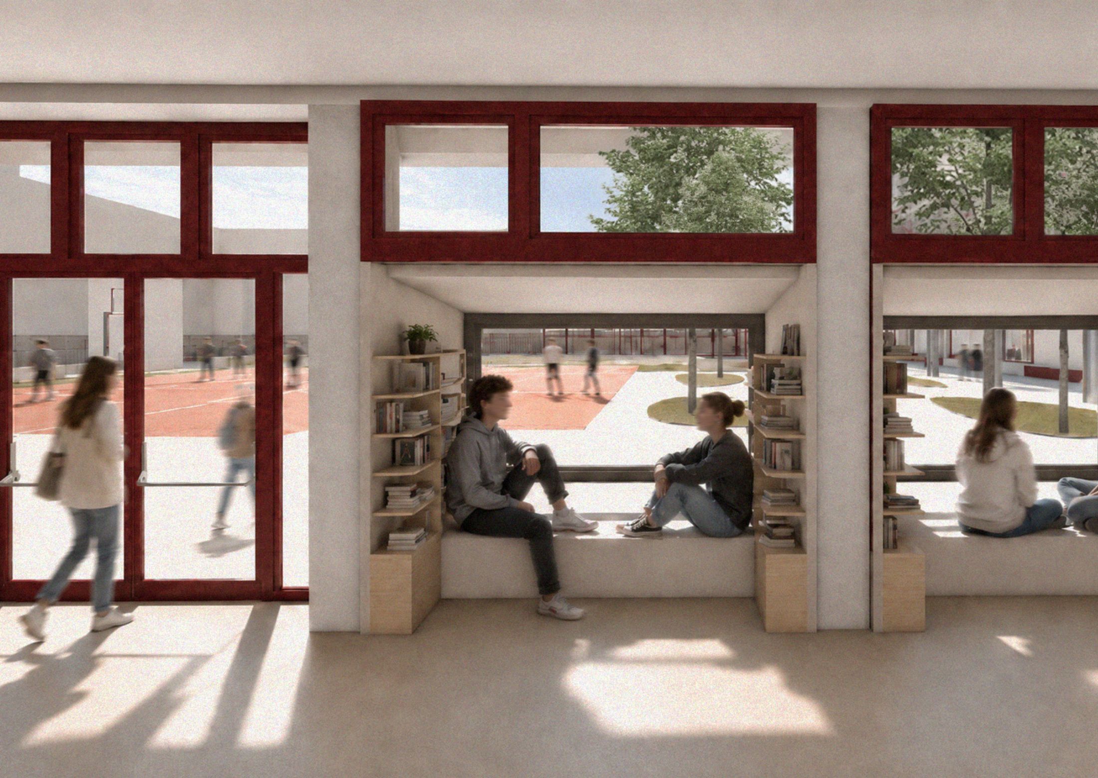 Spina Abitata — reading corner of the library
